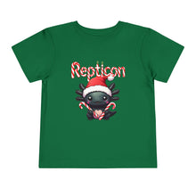 Load image into Gallery viewer, Repticon Toddler Short Sleeve Tee w/ Axolotl Santa
