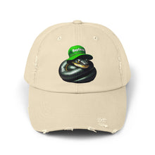 Load image into Gallery viewer, Unisex Distressed Cap w/ Black Snake
