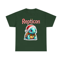 Load image into Gallery viewer, Repticon Unisex Heavy Cotton Tee w/ Tortoise Santa
