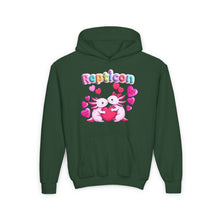 Load image into Gallery viewer, Repticon Youth Heavy Blend Hooded Sweatshirt w/ Valentine Axolotls
