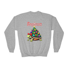 Load image into Gallery viewer, Repticon Youth Crewneck Sweatshirt w/ Tortoise Christmas Tree
