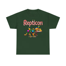 Load image into Gallery viewer, Repticon Unisex Heavy Cotton Tee w/ Crested Gecko Christmas Tree
