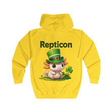Load image into Gallery viewer, Repticon Unisex Full Zip Hoodie w/ Axolotl
