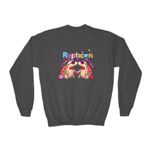 Load image into Gallery viewer, Repticon Youth Crewneck Sweatshirt w/ Valentine&#39;s Tortoises
