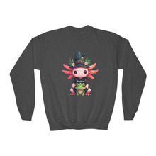 Load image into Gallery viewer, Repticon Youth Crewneck Sweatshirt w/ Axolotl
