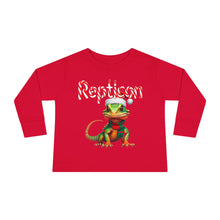 Load image into Gallery viewer, Repticon Toddler Long Sleeve Tee w/ Lizard Santa
