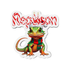 Load image into Gallery viewer, Repticon Die-Cut Magnets w/ Lizard Santa
