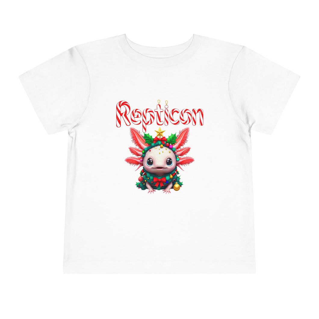 Repticon Toddler Short Sleeve Tee w/ Axolotl Christmas Tree