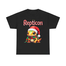 Load image into Gallery viewer, Repticon Unisex Heavy Cotton Tee w/ Amphibian Santa
