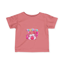 Load image into Gallery viewer, Repticon Infant Fine Jersey Tee w/ Valentine Axolotls
