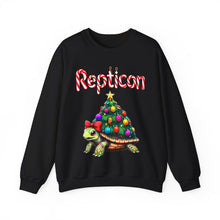 Load image into Gallery viewer, Repticon Unisex Heavy Blend™ Crewneck Sweatshirt w/ Tortoise Christmas Tree
