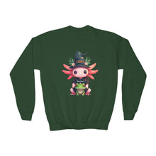 Load image into Gallery viewer, Repticon Youth Crewneck Sweatshirt w/ Axolotl
