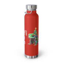 Load image into Gallery viewer, Repticon Copper Vacuum Insulated Bottle, 22oz w/ Gecko Christmas Tree
