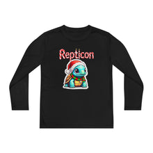 Load image into Gallery viewer, Repticon Youth Long Sleeve Competitor Tee w/ Tortoise Santa
