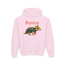 Load image into Gallery viewer, Repticon Youth Heavy Blend Hooded Sweatshirt w/ Crested Gecko Christmas Tree
