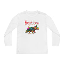 Load image into Gallery viewer, Repticon Youth Long Sleeve Competitor Tee w/ Crested Gecko Christmas Tree
