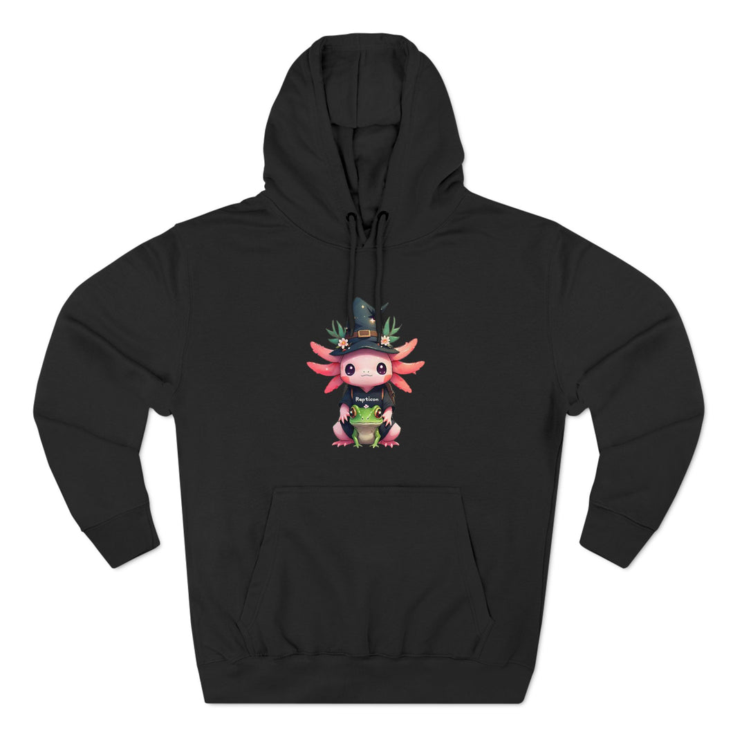 Repticon Men's Three-Panel Fleece Hoodie w/ Axolotl