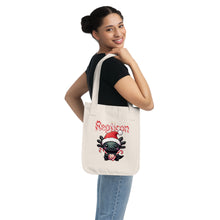 Load image into Gallery viewer, Repticon Organic Canvas Tote Bag w/ Axolotl Santa
