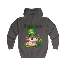 Load image into Gallery viewer, Repticon Unisex Full Zip Hoodie w/ Axolotl
