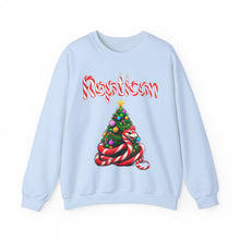 Load image into Gallery viewer, Repticon Unisex Heavy Blend™ Crewneck Sweatshirt w/ Candy Cane Snake Christmas Tree
