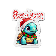 Load image into Gallery viewer, Repticon Die-Cut Magnets w/ Tortoise Santa

