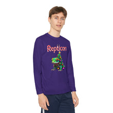 Load image into Gallery viewer, Repticon Youth Long Sleeve Competitor Tee w/ Gecko Christmas Tree
