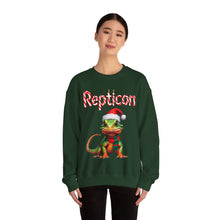 Load image into Gallery viewer, Repticon Unisex Heavy Blend™ Crewneck Sweatshirt w/ Lizard Santa
