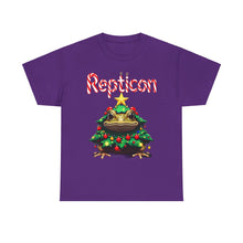 Load image into Gallery viewer, Repticon Unisex Heavy Cotton Tee w/ Toad Christmas Tree
