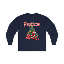 Load image into Gallery viewer, Repticon Unisex Ultra Cotton Long Sleeve Tee w/ Candy Cane Christmas Tree

