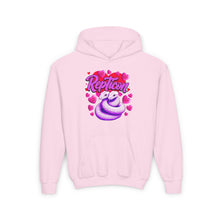 Load image into Gallery viewer, Repticon Youth Heavy Blend Hooded Sweatshirt w/ Valentine Snakes
