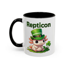 Load image into Gallery viewer, Repticon Accent Coffee Mug w/ Axolotl
