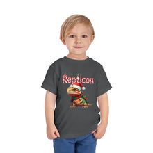 Load image into Gallery viewer, Repticon Toddler Short Sleeve Tee w/ Bearded Dragon Santa
