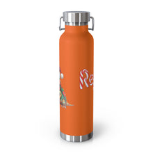 Load image into Gallery viewer, Repticon Copper Vacuum Insulated Bottle, 22oz w/ Bearded Dragon Santa
