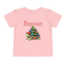 Load image into Gallery viewer, Repticon Toddler Short Sleeve Tee w/ Tortoise Christmas Tree
