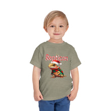 Load image into Gallery viewer, Repticon Toddler Short Sleeve Tee w/ Bearded Dragon Santa
