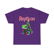 Load image into Gallery viewer, Repticon Unisex Heavy Cotton Tee w/ Gecko Christmas Tree
