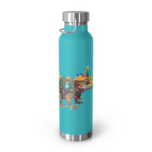 Load image into Gallery viewer, Repticon Copper Vacuum Insulated Bottle, 22oz w/ Crested Gecko Christmas Tree
