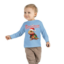 Load image into Gallery viewer, Repticon Toddler Long Sleeve Tee w/ Bearded Dragon Santa
