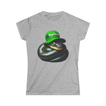 Load image into Gallery viewer, Repticon Women&#39;s Softstyle Tee w/ Black Snake
