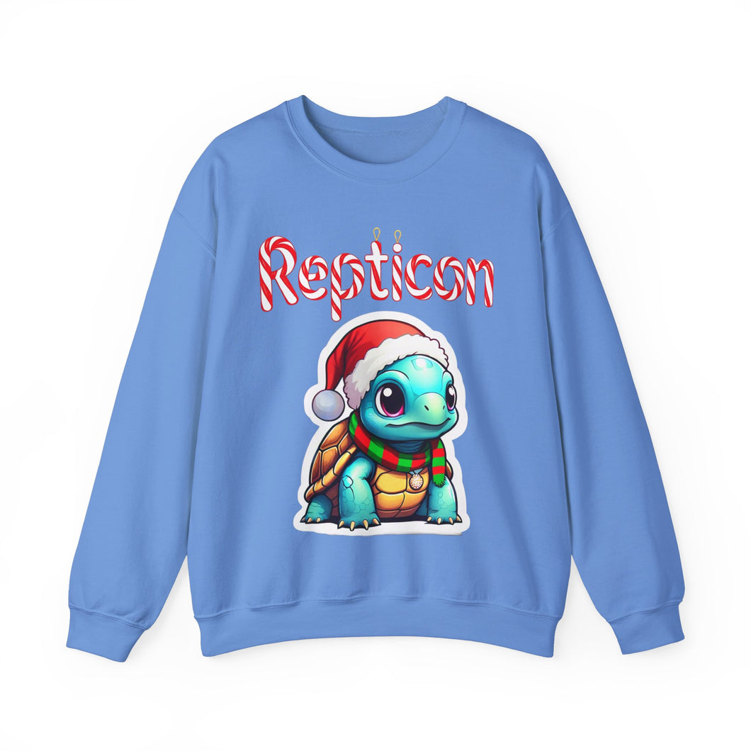 Repticon Unisex Heavy Blend™ Crewneck Sweatshirt w/ Tortoise Santa