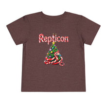 Load image into Gallery viewer, Repticon Toddler Short Sleeve Tee w/ Candy Cane Christmas Tree
