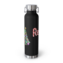 Load image into Gallery viewer, Repticon Copper Vacuum Insulated Bottle, 22oz w/ Gecko Christmas Tree
