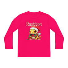 Load image into Gallery viewer, Repticon Youth Long Sleeve Competitor Tee w/ Amphibian Santa
