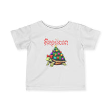 Load image into Gallery viewer, Repticon Infant Fine Jersey Tee w/ Tortoise Christmas Tree
