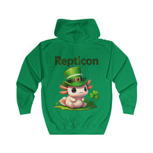 Load image into Gallery viewer, Repticon Unisex Full Zip Hoodie w/ Axolotl
