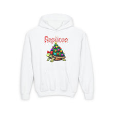 Load image into Gallery viewer, Repticon Youth Heavy Blend Hooded Sweatshirt w/ Tortoise Christmas Tree
