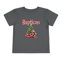 Load image into Gallery viewer, Repticon Toddler Short Sleeve Tee w/ Candy Cane Christmas Tree
