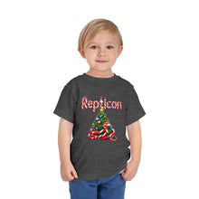 Load image into Gallery viewer, Repticon Toddler Short Sleeve Tee w/ Candy Cane Christmas Tree
