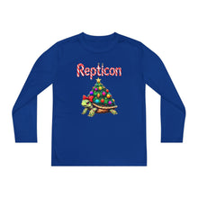 Load image into Gallery viewer, Repticon Youth Long Sleeve Competitor Tee w/ Tortoise Christmas Tree
