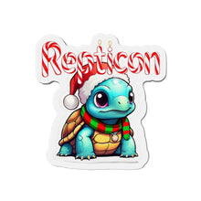 Load image into Gallery viewer, Repticon Die-Cut Magnets w/ Tortoise Santa
